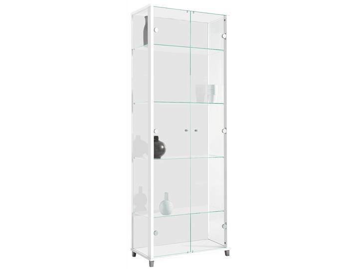 Vitrine FIF MÖBEL OPTIMA , weiss (weiß), B:57,5cm H:172cm T:32cm, Holzwerkstoff, Sicherheitsglas ESG, Schränke, Vitrine, Standvitrine, Vitrinenschrank, Glasvitrine, Sammlervitrine