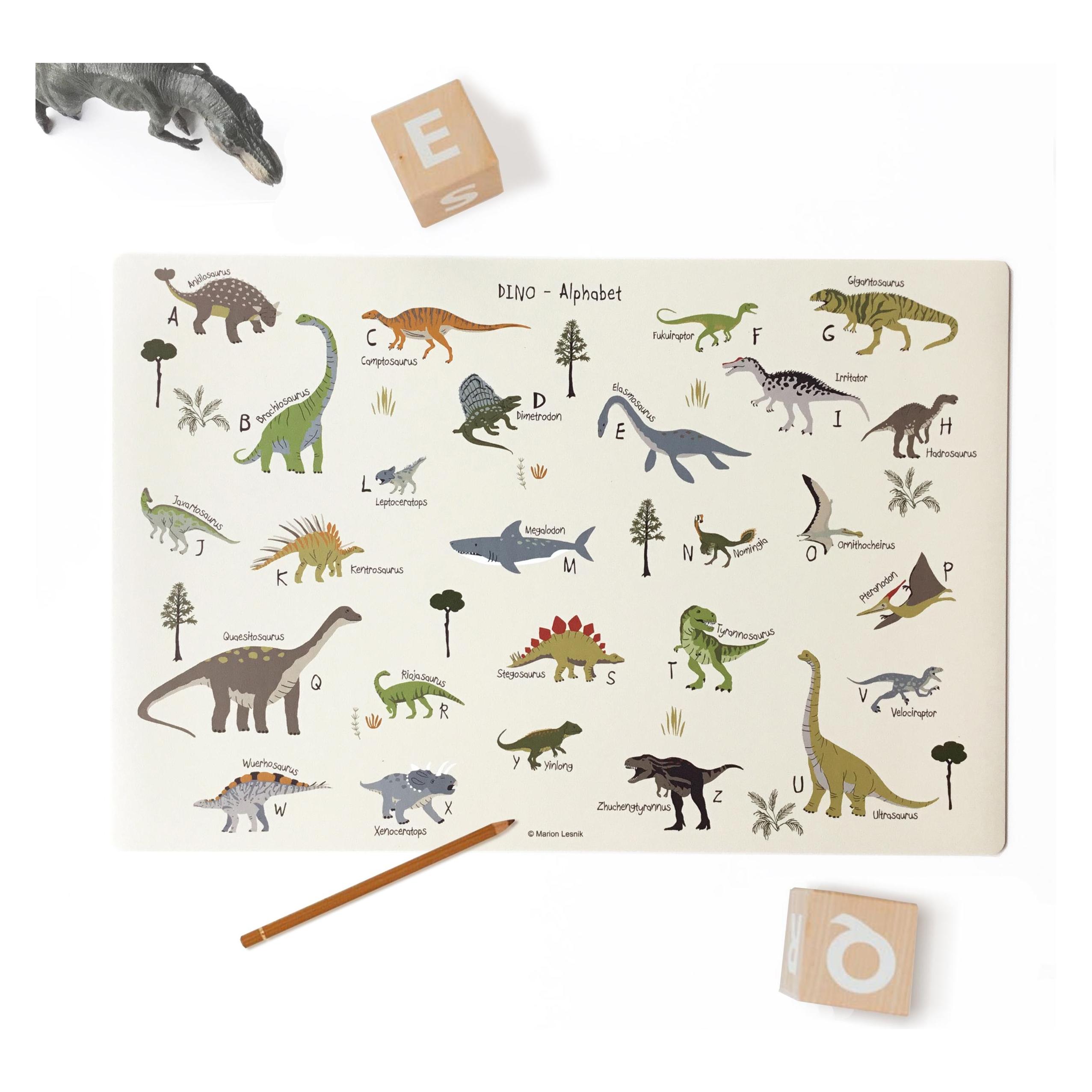 CoverYourDesk Schreibtischunterlage Dinosaurier Weltkarte (21557620)