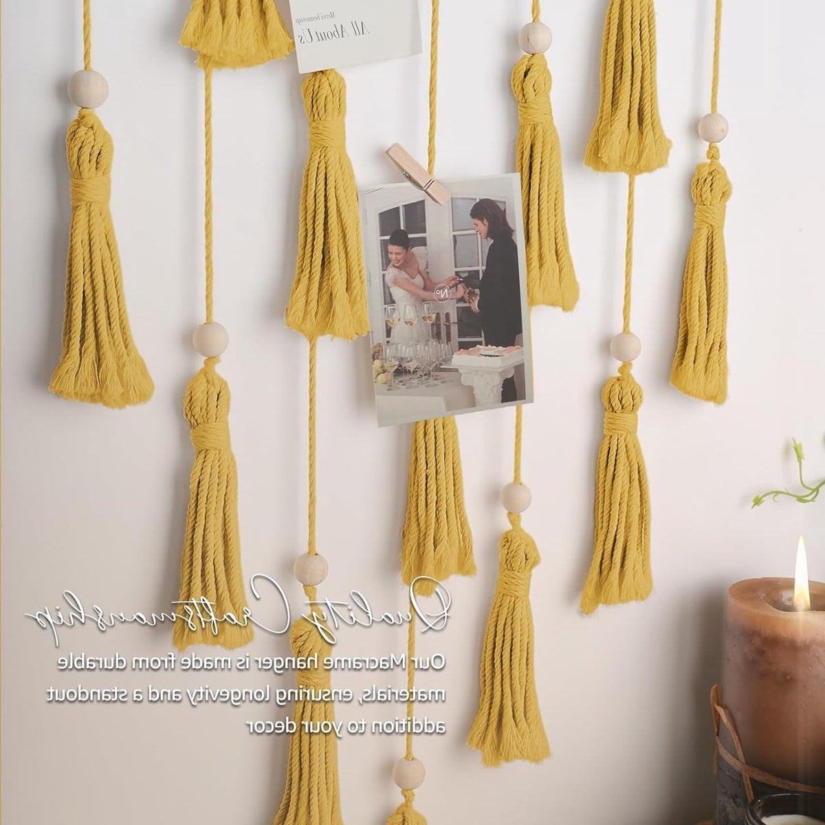Fotohouder met 30 clips en LED-verlichting voor wanddecoratie en fotocollages