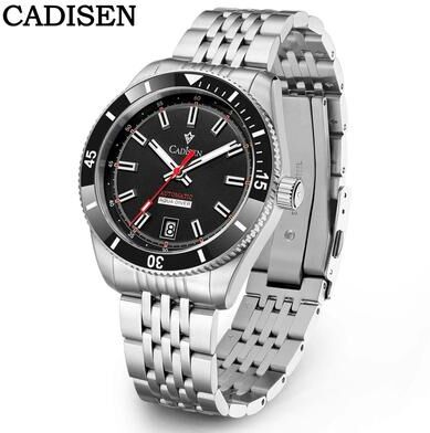 Uplift Essentials Japanese Automatic Divers Watch Luxury NH35A Movement Ceramic Bezel Timepiece black