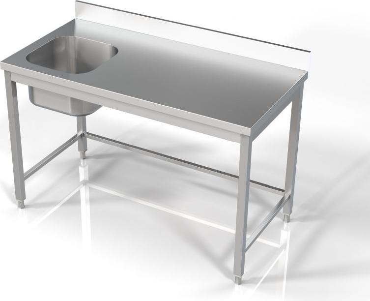 Combisteel Spültisch 1 Becken links aus Edelstahl 1400x700x850mm