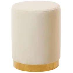 HTI-Living, Hocker, Hocker Reese Velvet Beige (32 x 42 cm)
