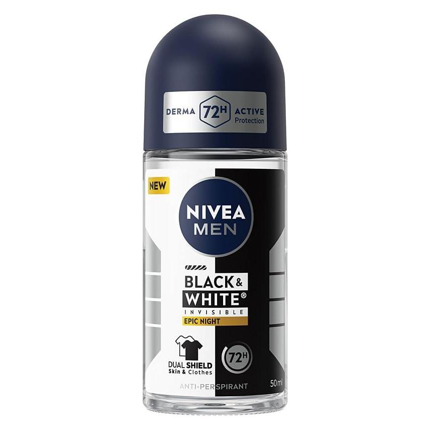 Nivea Black & White Epic Night Deodorant 50ml (Roll-on, Spray, 50 ml) (67267164)