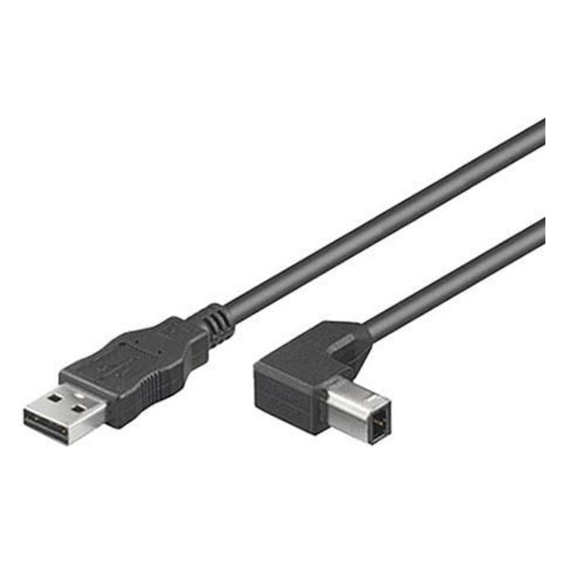 MicroConnect USB-Kabel (3 m, USB 2.0) (USBAB3ANGLED)