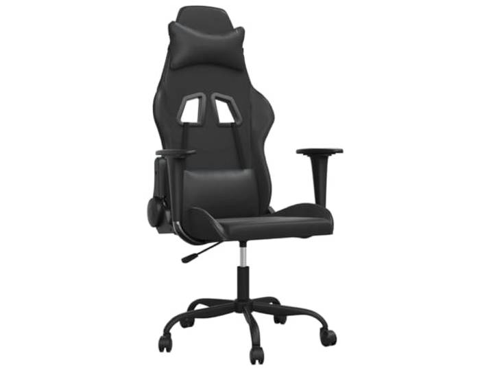 vidaXL Massage gamestoel kunstleer zwart, televisiestoel, bureaustoel, fauteuil, computer stoel, verstelbare stoel, gamestoel, gaming stoel, racestoel