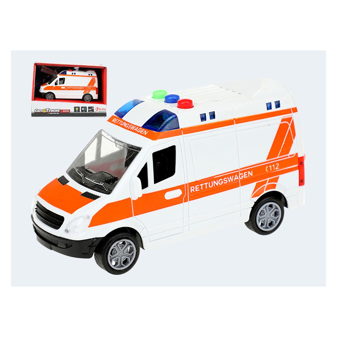 Toi-Toys Krankenwagen 15cm Friktion Licht & Sound (23126B)
