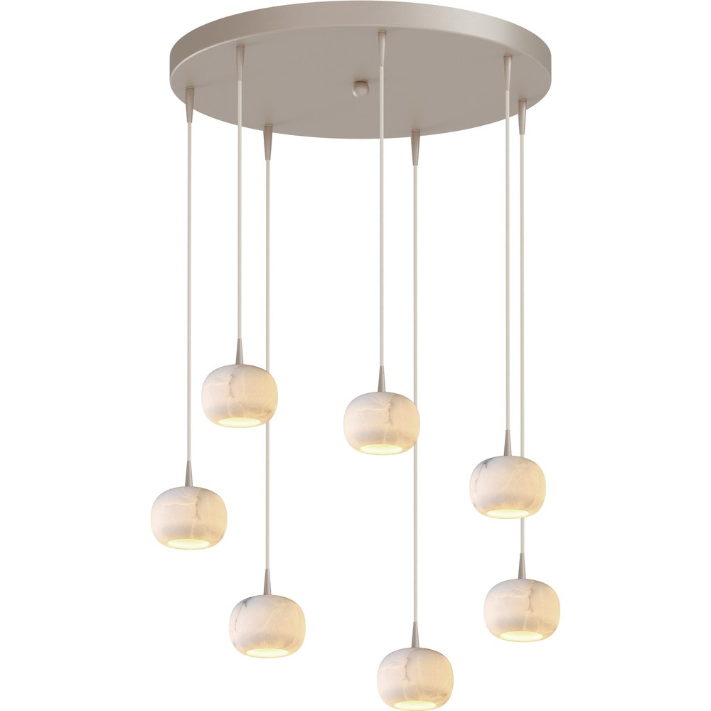 Masterlight Design hanglamp Alta 7-lichts beige terra