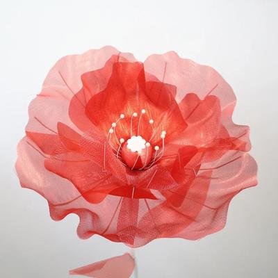 Uplift Treasures 50cm 3D Simulation Butterfly Large Hanging Gauze Decoration For Weddings, Festivals & Outdoor Displays red 2