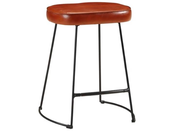 Barhocker, Retro, 2-teilig, dunkelbraun, Eisen, thermobeschichtet, 40 x Kunstleder gepolstert mit dickem Schaumstoff, robustes pulverbeschichtetes Eisen, trägt 110 kg, Retro-Stil, Vintage