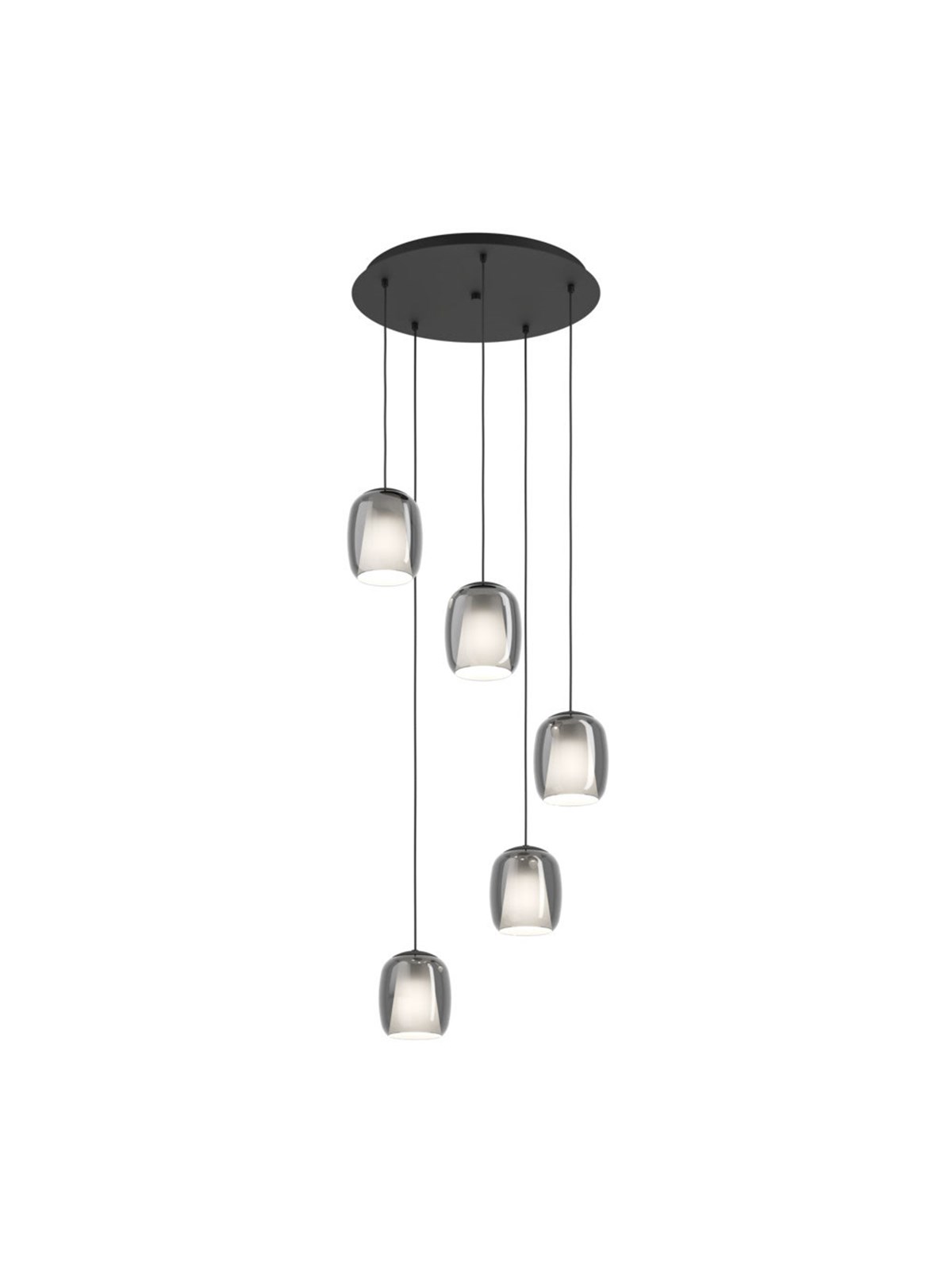 EGLO CIAMPINO CLUSTER 5XE27 SCHWARZ/SCHWARZ TRANSP.