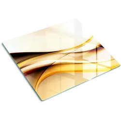 GLASPLATTE 60x52 cm Abstrakte Wellen