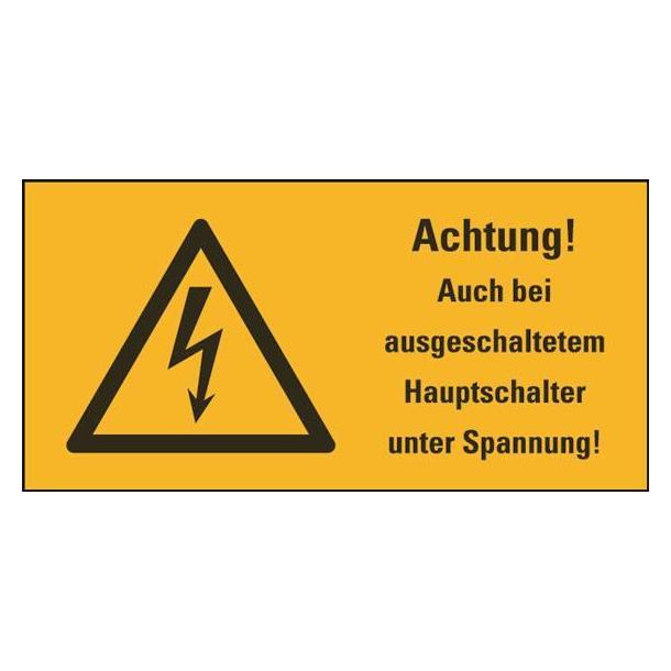 Hein 174276 Warnschild HEIN 174276 Achtung! bei... Folie 74x37mm (174276)