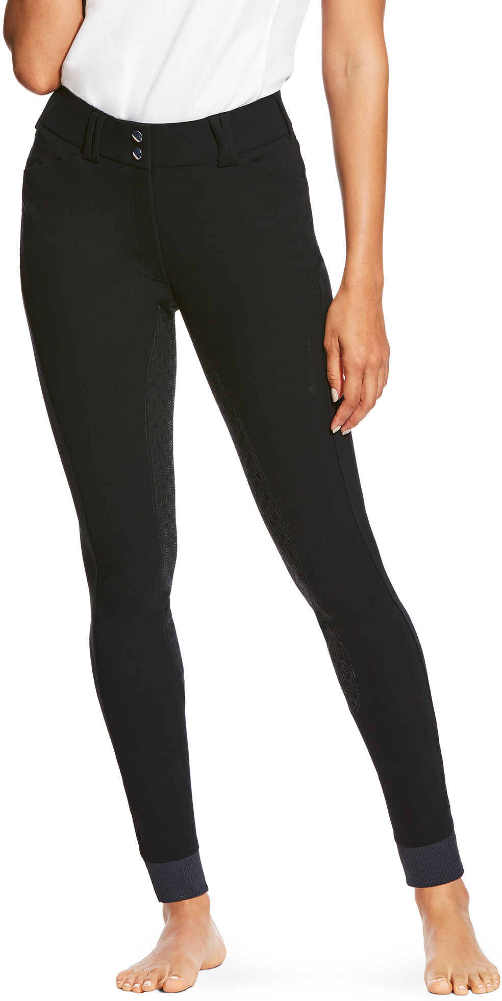 Women's Tri Factor Grip Full Seat Breech in Black, Size: 28 Regular by Ariat