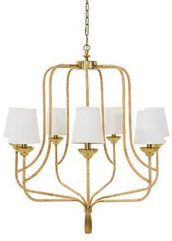 Regina 7-Light Chandelier with Tall Shades - Ballard Designs