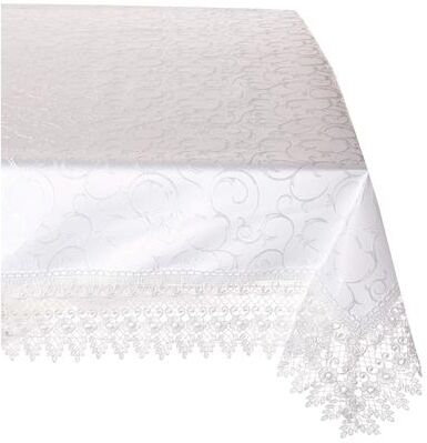 Violet Linen Flower Bow Vintage Lace Pattern Tablecloths
