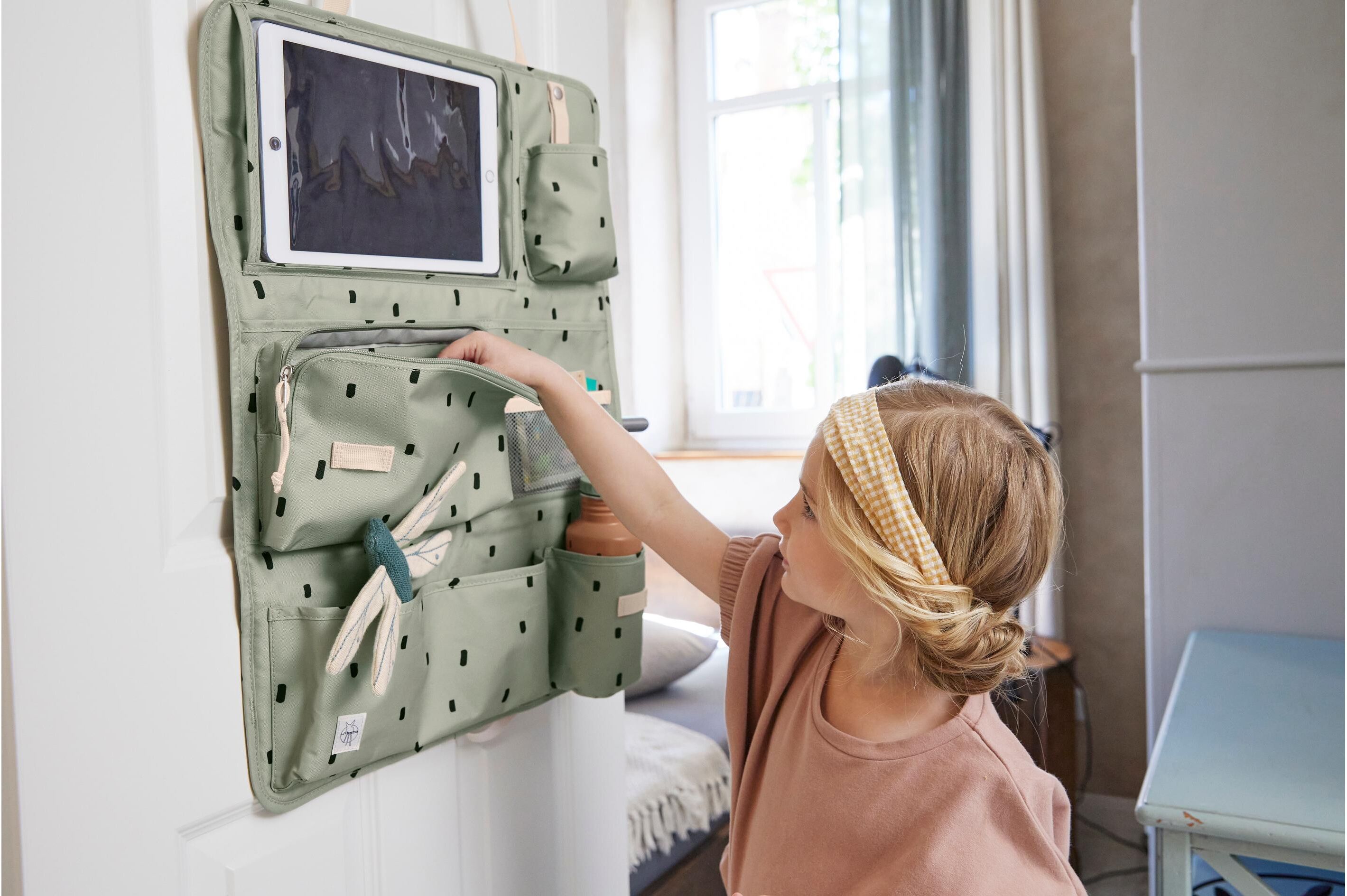 LÄSSIG "Wrap to go Happy Prints" olivgrün Einheitsgröße