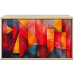 vidaXL, TV Möbel, Labeler (Farbenblockdruck) (33 x 69 x 40 cm)