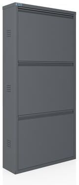 Ceha Antibacterial 3 Tier metal shoe cabinet side holes