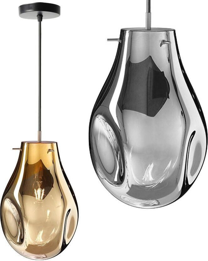 Toolight Hangende Glazen Plafondlamp APP328-1CP Amber