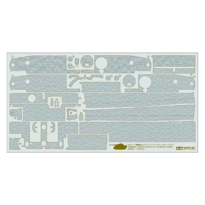 Tamiya Zimmerit Coating Sheet for 1/35 Tiger I (TAM 12647)