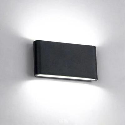 Inspire Curations AeroBeam 12W IP65 Aluminum Up And Down Wall Light Modern Waterproof Outdoor Sconce cold 3000k12w Length 173mm Bla