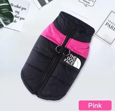 Inspired Finds Winter Outdoor Dog Hoodie Sport Coat For Large Breeds pink s