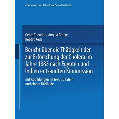 Bericht über die Thätigkeit der zur Erforschung der Cholera im Jahre 1883 nach Egypten und Indien entsandten Kommission, Taschenbuch von Georg Theodor