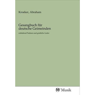 Gesangbuch für deutsche Geimeinden, Taschenbuch von , MV-Musik, 978-3-96877-194-6