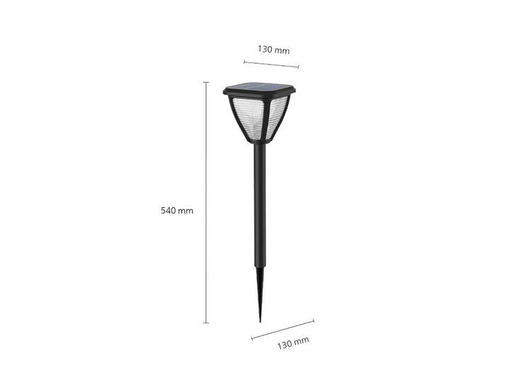 Philips LED-Solar-Erdspießleuchte Vapora, schwarz, Kunststoff, Modern, Solarleuchten