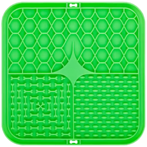 Inspire Picks Silicone Dog Lick Mat Anti Slip Slow Feeder & Bath Distraction Training Mat green 1pc