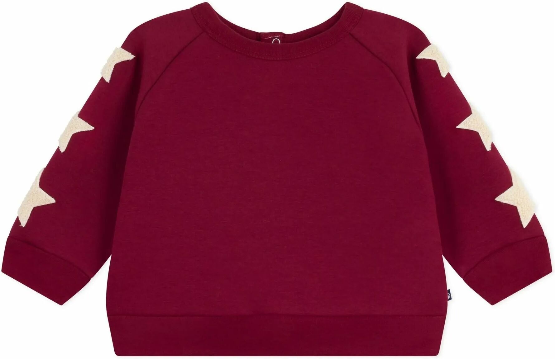 Petit Bateau Sweat Manches Etoiles Bordeaux 36 mois