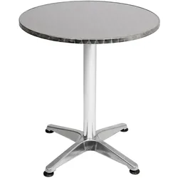 Mojawo, Gartentisch + Balkontisch, 3-tlg. Bistro Garnitur Balkonset Garnitur Tisch + 2 Stapelstühle Ø60cm (60 x 70 cm)