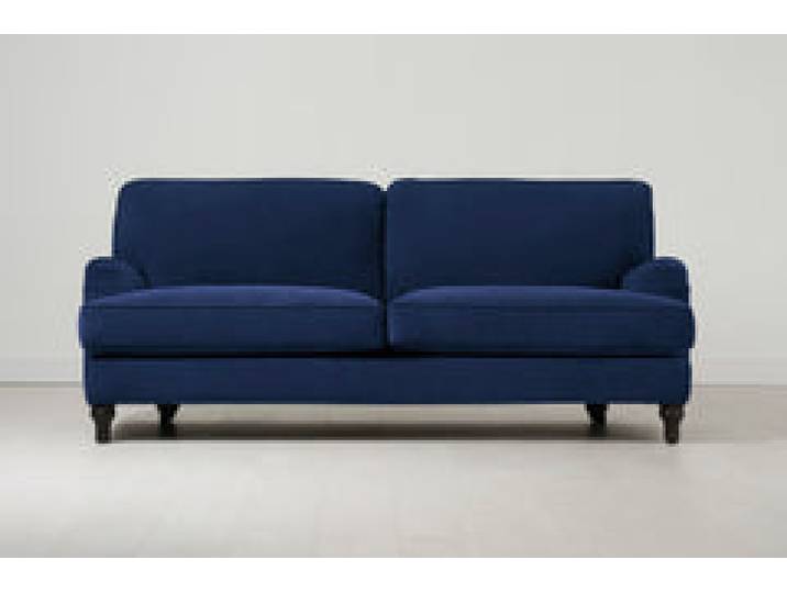 Dreisitzer-Sofa Model 15, Indigoblau
