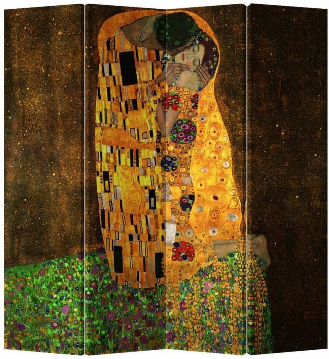 Asianliving Kamerscherm Scheidingswand Der Kuss Gustav Klimt - 4 Panelen - B: 160 cm, H: 180 cm