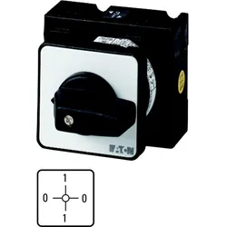 Eaton 095796 Umschalter, T0, 20 A, Einbau, 2 Baueinheit(en), Kontakte: 4, 90 °, rastend, mit 0-Stellung, 0-1-0-1, Abwicklungs Nr. 8060 T0-2-8060/E