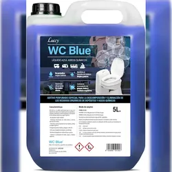 Luccy WC Blau 5 Liter - Schwarzer Wasserzusatz - Sanitärflüssigkeit WC Chemischer Abwassertank flüssig
