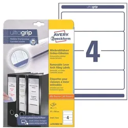 Avery Zweckform Selbstklebende Ordnerrücken-Etiketten weiß, 8 cm