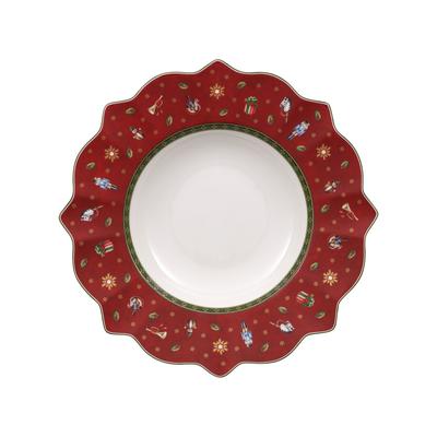 Suppenteller VILLEROY & BOCH "Suppenteller Toy's Delight ø 26,4 cm rot", rot, L:26,5cm, Speiseteller