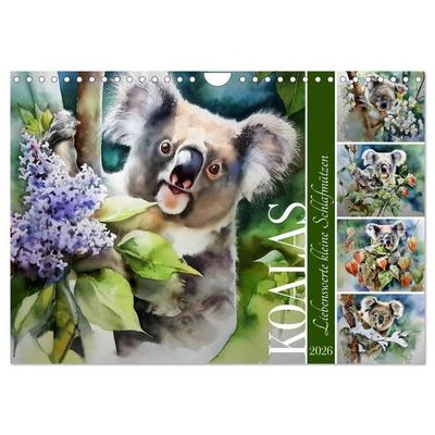 Koalas, liebenswerte kleine Schlafmützen (Wandkalender 2026 DIN A4 quer), CALVENDO Monatskalender