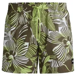 BOSS Badehosen Piranha Swim Shorts Grün gemustert Polyester Medium Herren