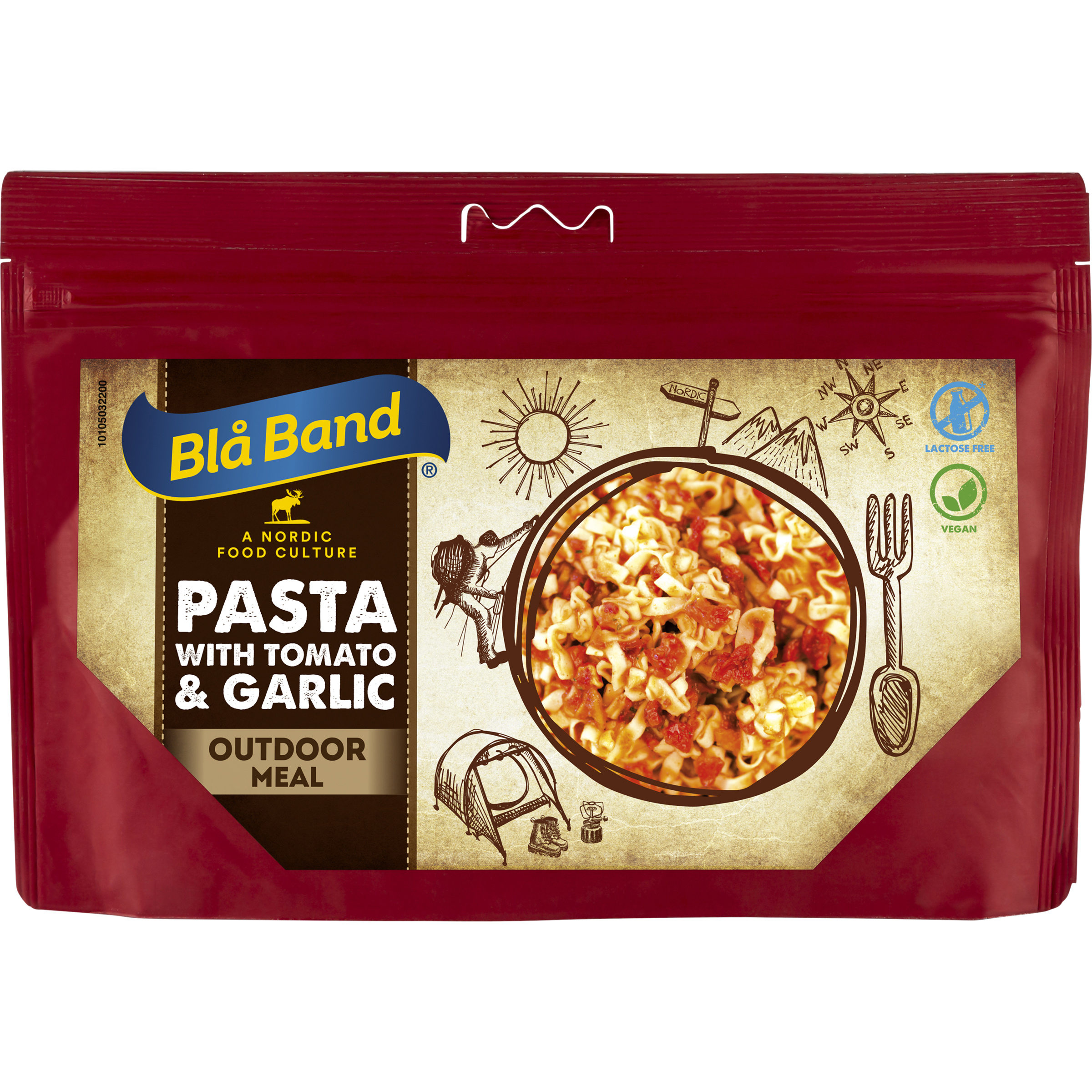 Blå Band Pasta mit Tomaten & Knoblauch Trekkingnahrung rot Größe 149g
