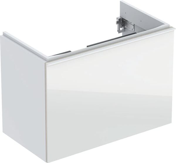 Geberit Acanto meuble sous-vasque 500615012 Compact, 74x53,5x41,6cm, verre blanc - blanc brillant
