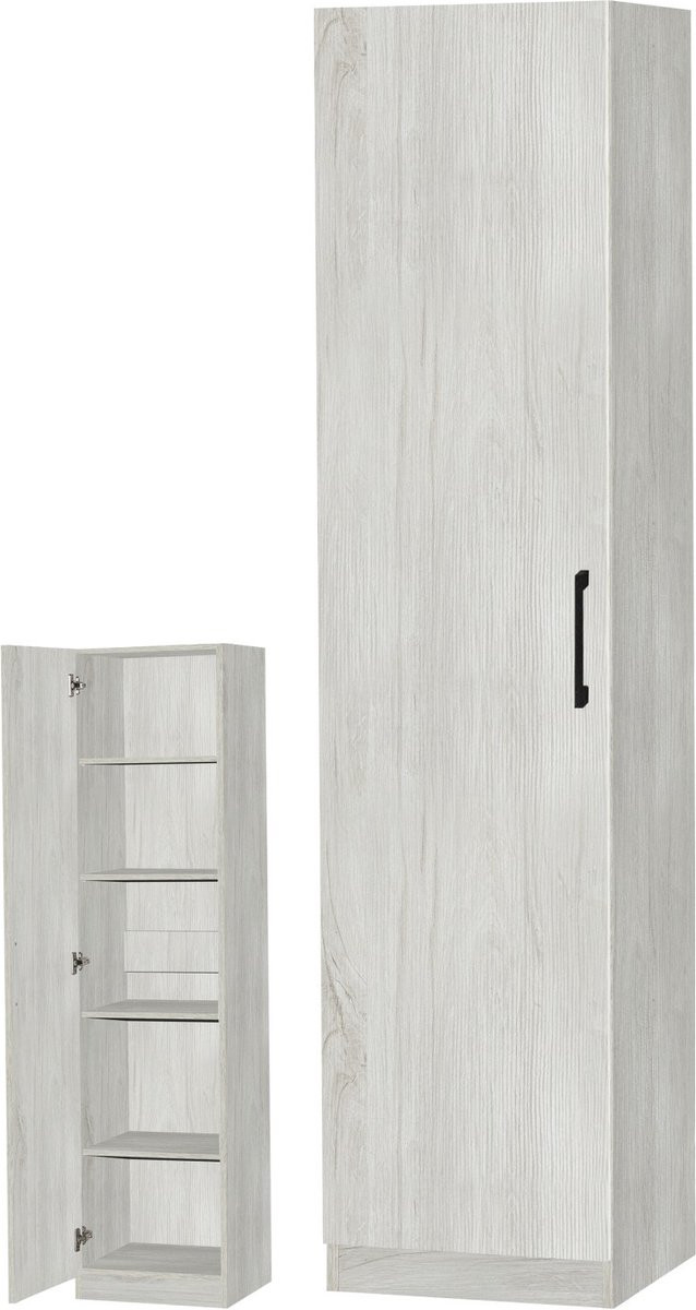 Belfurn EDEN Linnenkast met 1 deur, White Oak