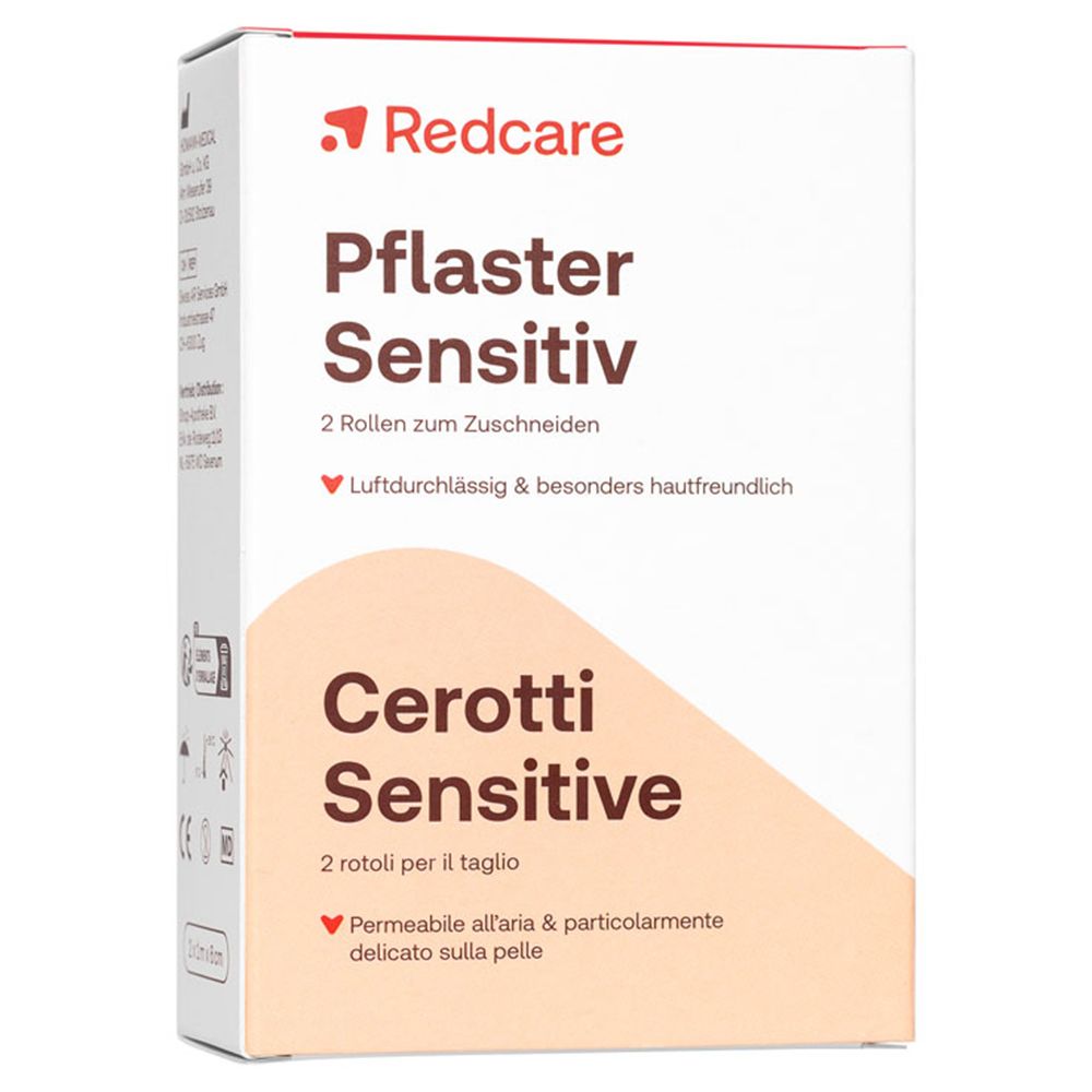 Redcare Pflaster sensitiv 6 cmx1 m Rolle 2 St