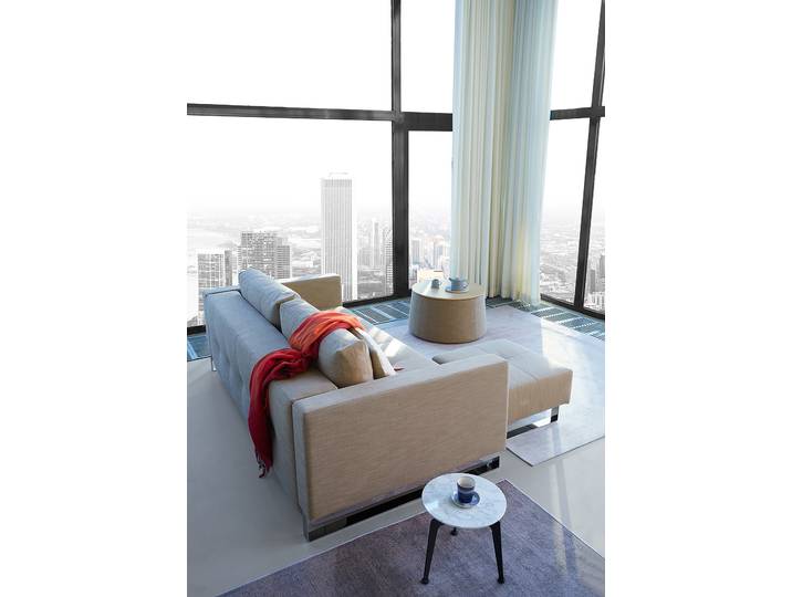 Schlafsofa II Webstoff Beige Webstoff Phobos 231 x 83 x 117cm mit Schlaffunktion Modern