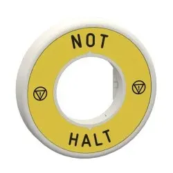 Schneider Electric ZBY9W2G230 Beleuchtbares Schild für Not-Aus/Not-Halt, 1 LED rot, 120V, NOT-HALT