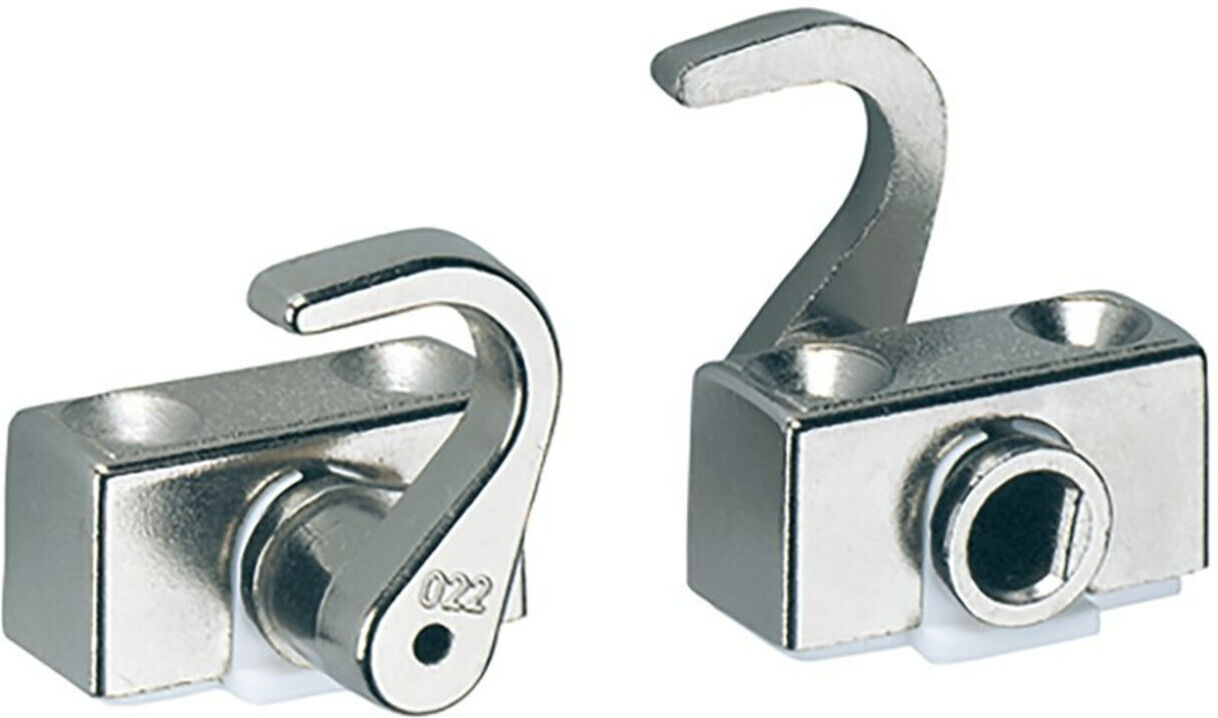 Hettich Drehstangenschloss Schließhaken 72266, rechts Metall, vernickelt)