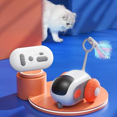 PetsAreLife Electric Cat Toy Remote, Interactive Intelligent Sports Car For Cats Indoor, Self Entertainment Toy, Automatic Play Car blue 1pcs