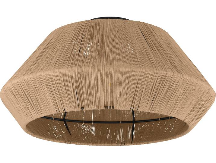 Eglo 43784 ALDERNEY E27 Plafonnier Ø480mm Noir Naturel