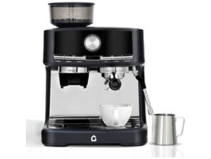 Machine à expresso avec moulin intégré 30 niveaux – Pompe 15 bars lance vapeur professionnelle et accessoires barista – Noir